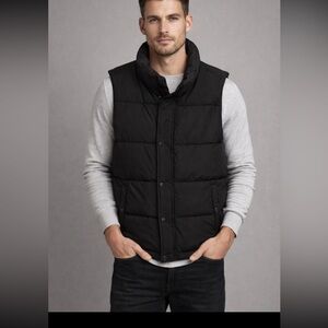 BCBG Black Quilted Puffer Vest NWOT